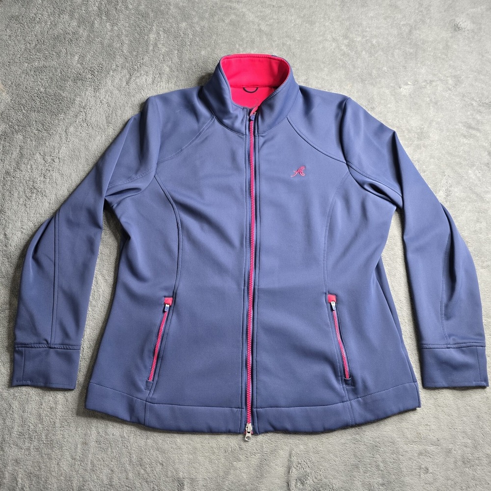 Ladies Zero Restriction golf jacket with Anthem Golf Club logo Size XL Purple